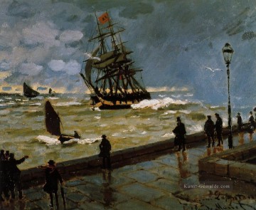 die Anlegestelle von Le Havre in Raue westher II Claude Monet Ölgemälde